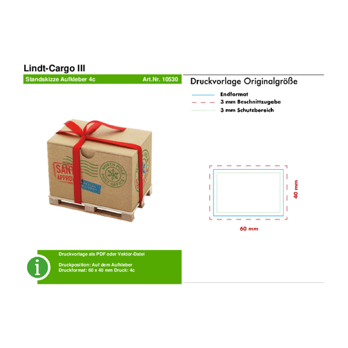 Lindt-Cargo III , Lindt, mehrfarbig, Pappe, 8,00cm x 9,50cm x 12,00cm (Länge x Höhe x Breite), Bild 7