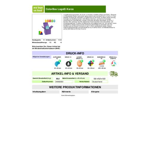 ColorBox LogoEggg swieczka - brazowa, Obraz 4