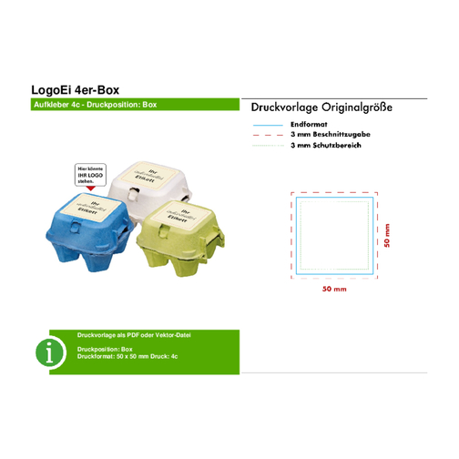 LogoEgg Box of 4 - niebieski - rózowy, Obraz 5