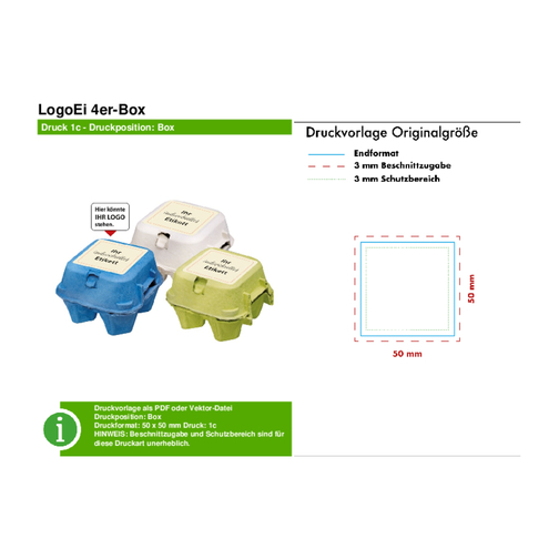 LogoEgg Box of 4 - zielony - pomaranczowy, Obraz 5
