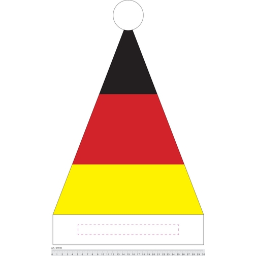 Weihnachtsmütze 'Deutschland' , Deutschland-Farben, Textil, 42,00cm x 30,00cm (Länge x Breite), Bild 6