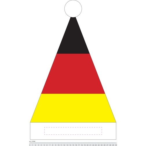 Weihnachtsmütze 'Deutschland' , Deutschland-Farben, Textil, 42,00cm x 30,00cm (Länge x Breite), Bild 7