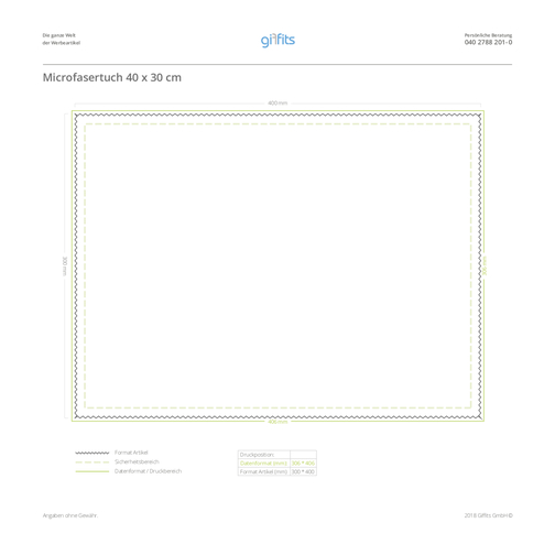 Paño de microfibra 170 g/m² de PET reciclado, 30 x 40 cm, Imagen 5