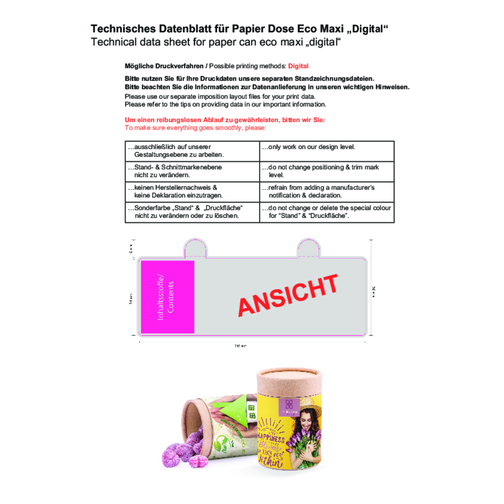 Etykieta promocyjna Paper Tin Eco Maxi, Obraz 2