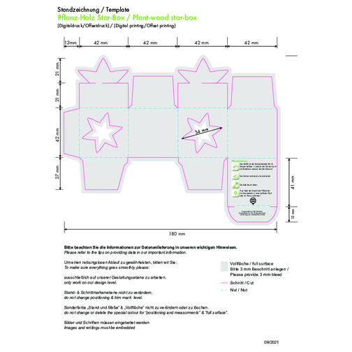 Plant Wood Star Box - Stokrotka, 1 strona laserowana, Obraz 6