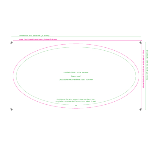 AXOPAD® Underlägg AXOTop 850, 19,5 x 10 cm oval, 1,5 mm tjockt, Bild 4