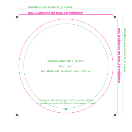 AXOPAD® Coaster AXOTop 850, okragly 10 cm, grubosc 1,5 mm, Obraz 4
