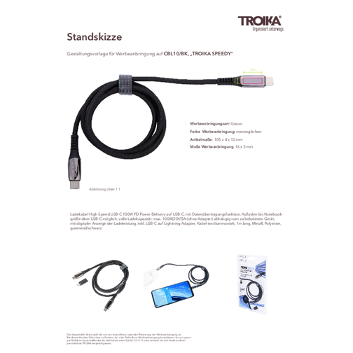 TROIKA Cable de carga TROIKA SPEEDY, Imagen 5