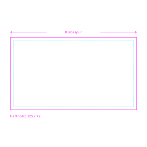 Karteczki samoprzylepne Plus Decor 125 x 72 mm, rózowe, Obraz 2