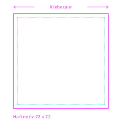 Klistrelapp Plus Dekor 72 x 72 mm, rosa, Bilde 2