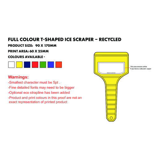 T-Eiskratzer - Recycelt , Green&Good, gelb, recycelter Kunststoff, 17,00cm x 9,00cm (Höhe x Breite), Bild 2