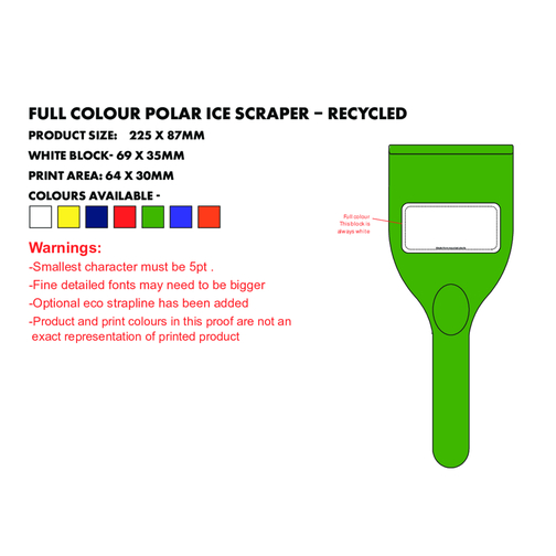 Polar Eiskratzer - Recycelt , Green&Good, orange, recycelter Kunststoff, 22,50cm x 1,50cm x 8,70cm (Länge x Höhe x Breite), Bild 3