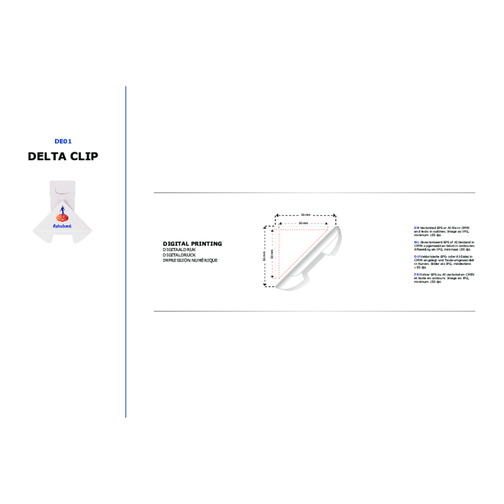 Deltaclip , weiß, FSC-zertifiziertes Papier, 4,00cm x 5,00cm (Länge x Breite), Bild 3