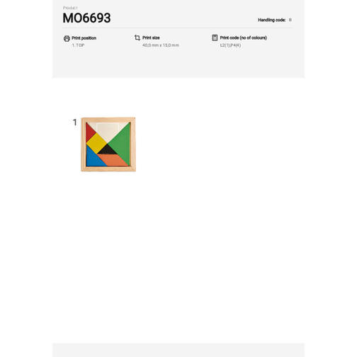 Tangram , holzfarben, Holz, M, 10,00cm x 0,60cm x 10,00cm (Länge x Höhe x Breite), Bild 12