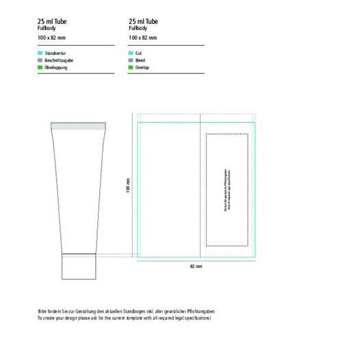 Handwaschpaste, 25 Ml Tube , weiß, Kunststoff, 2,50cm x 11,00cm x 4,00cm (Länge x Höhe x Breite), Bild 5