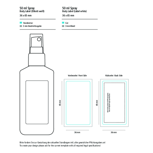 Spray de lavanda, 50 ml, Body Label (R-PET), Imagen 6
