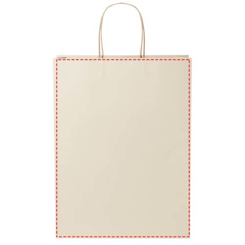 Shopper in carta da 150 g/m2 realizzato con scarti agricoli con manici intrecciati - XXL, Immagine 9