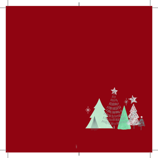Weihnachtskarte Winterwald , rot, Papier, Filz, 10,50cm x 21,00cm (Länge x Breite), Bild 4