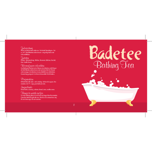 Weihnachtlicher Badetee , rot, Papier, Teebeutel, Kräuter-Bademischung, 12,50cm x 12,50cm (Länge x Breite), Bild 3
