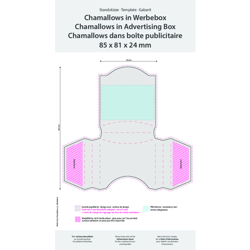 Chamallows In Werbebox , , 8,10cm x 2,40cm x 8,50cm (Länge x Höhe x Breite), Bild 3