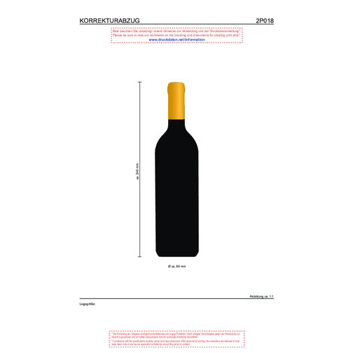 Französischer Cabernet Sauvignon Trocken , Glas, 6,00cm x 24,00cm x 6,00cm (Länge x Höhe x Breite), Bild 4