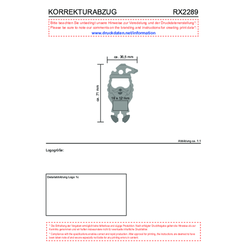 ROMINOX® Nyckelverktyg Santa / Weihnachtsmann (16 funktioner), Bild 17