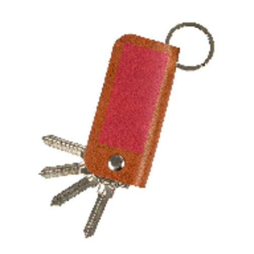 Schlüsseletui , braun, Vintage Rindleder, 8,50cm x 4,00cm (Länge x Breite), Bild 2