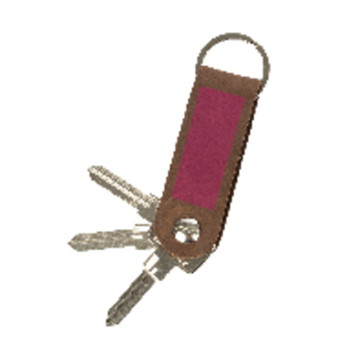Schlüsselanhänger , dunkelbraun, Allgäu Rindleder, 8,00cm x 2,50cm (Länge x Breite), Bild 2