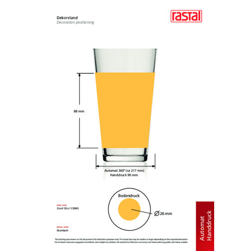 Conil Becher 33 Cl , Rastal, Glas, 13,40cm (Höhe), Bild 2