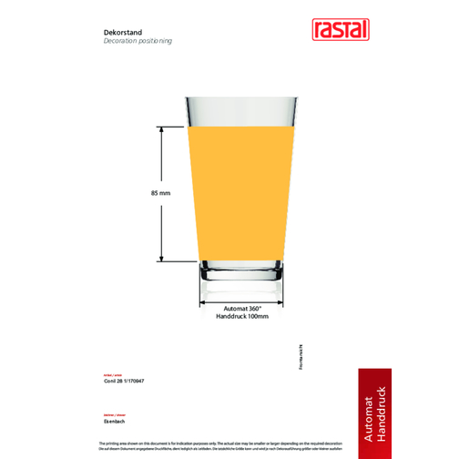Conil Becher 28 Cl , Rastal, Glas, 11,90cm (Höhe), Bild 2