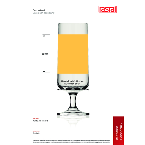 Perl Pokal 0,3 L , Rastal, Glas, 18,90cm (Höhe), Bild 2