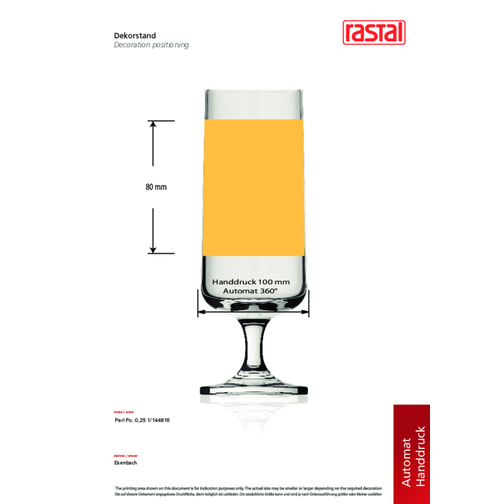 Perl Pokal 0,25 L , Rastal, Glas, 18,00cm (Höhe), Bild 2