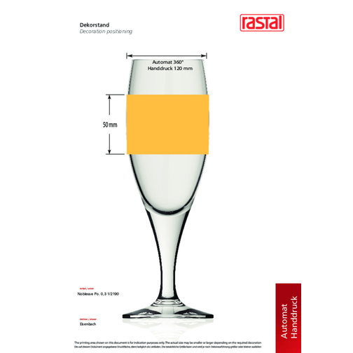 Noblesse Pokal 0,3 L , Rastal, Glas, 22,40cm (Höhe), Bild 2