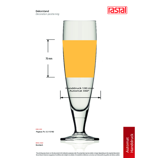 Pegasus Pokal 0,3 L , Rastal, Glas, 22,50cm (Höhe), Bild 2