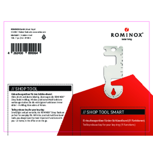ROMINOX® Shop Tool // Smart - 11 Funktionen , Edelstahl, 6,50cm x 0,14cm x 2,35cm (Länge x Höhe x Breite), Bild 21