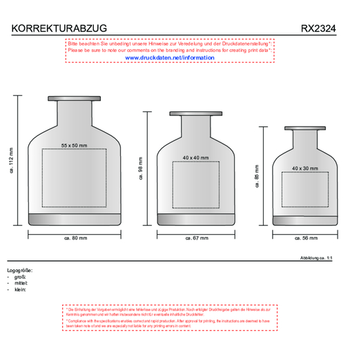 ROMINOX® 3er Vasen-Set // Flora , Glas, 20,00cm x 11,20cm x 8,00cm (Länge x Höhe x Breite), Bild 7