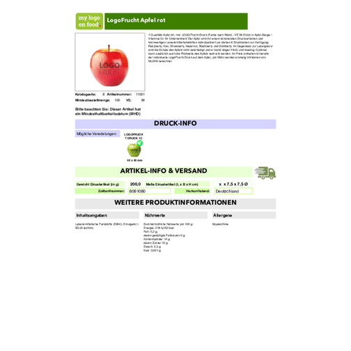 LogoFruit Jablko czerwone - Truskawka, Obraz 3