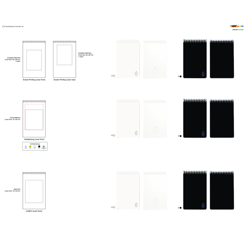 Rocketbook® Core Mini A6 Siebdruck , BiC, schwarz, 14,60cm x 9,00cm (Länge x Breite), Bild 4
