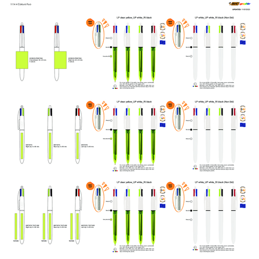 Sitodruk BIC® 4 Colours Fluo biros, Obraz 5