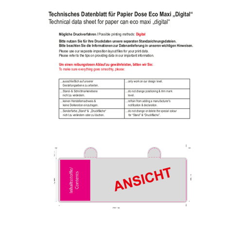 Boîte en papier Eco Maxi Étiquette publicitaire, Image 2