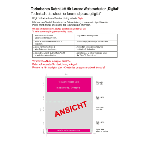 Lorenz Werbeschuber Lorenz Tag Träumer , Lorenz, Werbeschuber aus weissem Karton, 1,80cm x 5,00cm x 16,00cm (Länge x Höhe x Breite), Bild 2