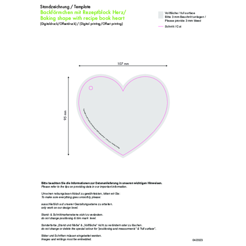 Bakform med receptblock - hjärta, Bild 4