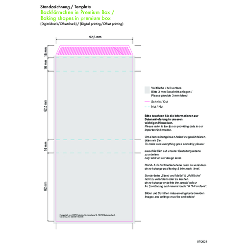 Backförmchen Premium-Box - Xmas - Herz + Elch , Papier, Edelstahl, 8,10cm x 1,50cm x 9,20cm (Länge x Höhe x Breite), Bild 5
