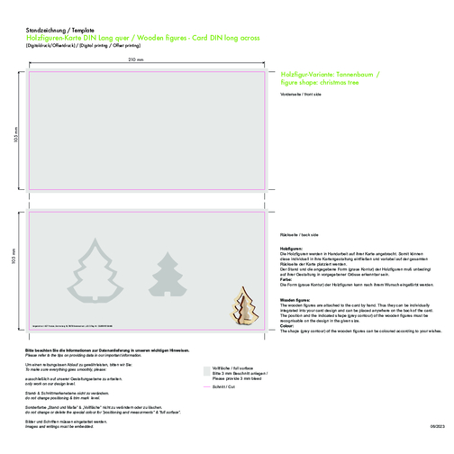 Holzfiguren-Karte - Tannenbaum , Papier, Holz, 21,00cm x 0,50cm x 10,50cm (Länge x Höhe x Breite), Bild 4