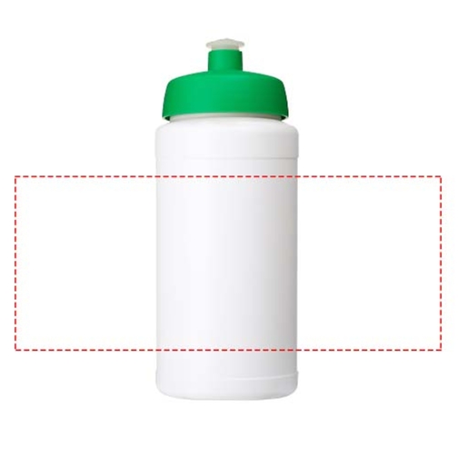 Baseline Recycelte Sportflasche, 500 Ml , Green Concept, weiss / grün, Recycelter HDPE Kunststoff, 18,50cm (Höhe), Bild 5
