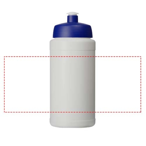 Baseline Recycelte Sportflasche, 500 Ml , Green Concept, natur / blau, Recycelter HDPE Kunststoff, 18,50cm (Höhe), Bild 5