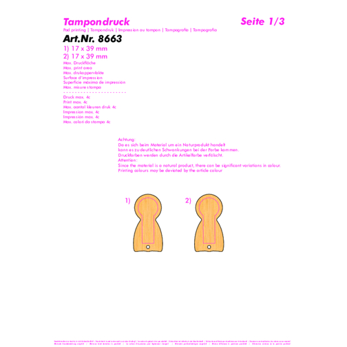 Décolleur de caddie en bois, Image 4
