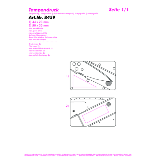 Coltello pieghevole in formato carta di credito, Immagine 5