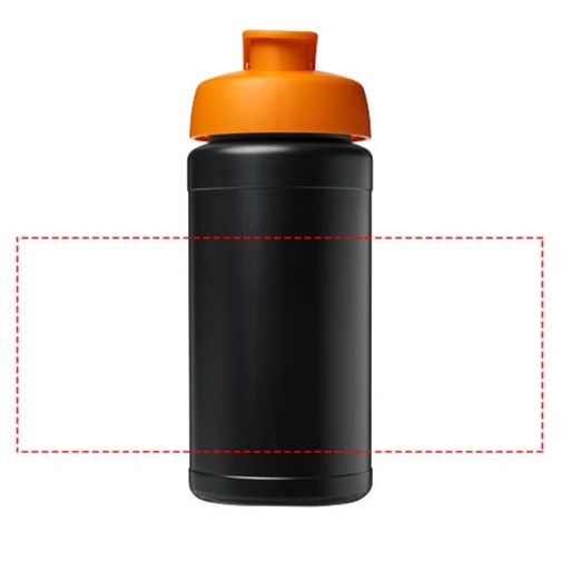 Baseline 500 Ml Recycelte Sportflasche Mit Klappdeckel , orange, 85% Recycelter HDPE Kunststoff, 15% PP Kunststoff, 18,50cm (Höhe), Bild 5