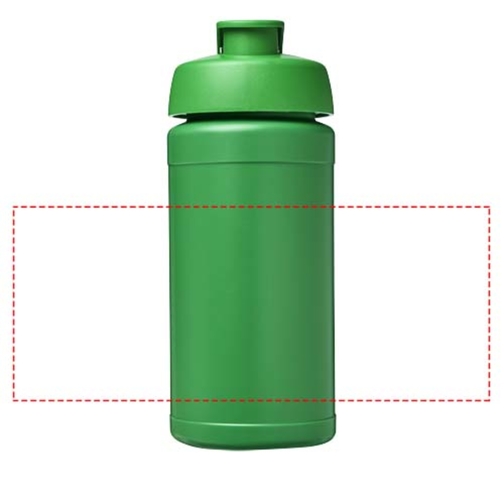Baseline 500 Ml Recycelte Sportflasche Mit Klappdeckel , grün, 85% Recycelter HDPE Kunststoff, 15% PP Kunststoff, 18,50cm (Höhe), Bild 5